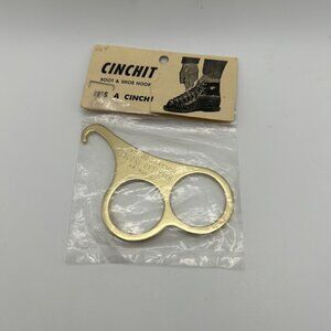 DG-14 Vintage Cinchit Boot & Shoe Hook, Gold Tone